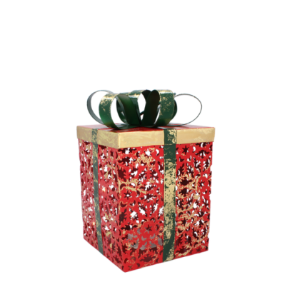 Cutia cadou pătrată pentru Crăciun - 16 x 16 x 26 cm