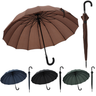Set de Umbrele Clasice Semiautomate - Diametru 110 cm - 12 Bucăți