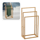 Suport pentru prosoape din bambus cu 3 niveluri - 42 x 24 x 82 cm