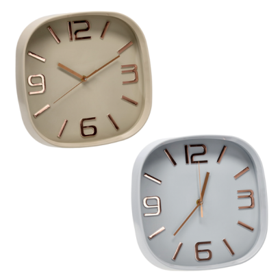 Ceas de perete pătrat - 30,3 x 30,3 x 5,7 cm