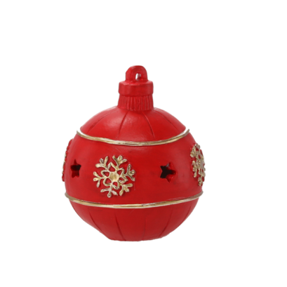 Glob decorativ cu LED roșu - 13 cm