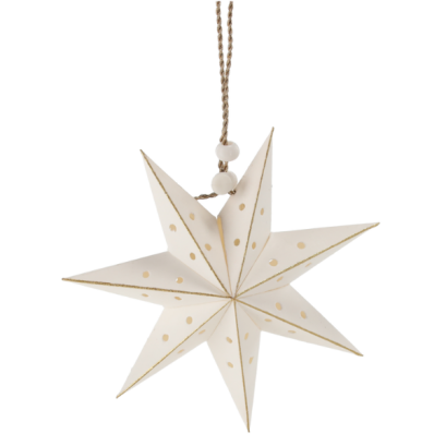 Mini stele decorative din hârtie, auriu și alb, 10 cm, set de 4 bucăți