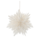 Steaua decorativă din hârtie albă, cu două straturi - 40 cm