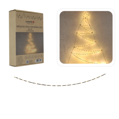 Decorațiune de Crăciun - Brad cu LED-uri și stea, 105 cm, 120 LED-uri alb cald, pe baterii