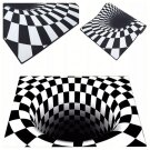 3D optikai illúziós lábtörlő – "fehér lyuk" minta – 60x40 cm