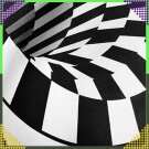 3D optikai illúziós lábtörlő – "fehér lyuk" minta – 60x40 cm