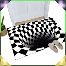 3D optikai illúziós lábtörlő – "fehér lyuk" minta – 60x40 cm