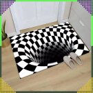 3D optikai illúziós lábtörlő – "fehér lyuk" minta – 60x40 cm