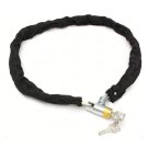 Erős láncos kerékpár- és motorkerékpárzár – 125 cm, 2 kulccsal, nylon borítással