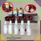 Fali tartó flakonokhoz, spray-khez és vegyszerekhez – masszív fém állvány – 55 × 12 cm