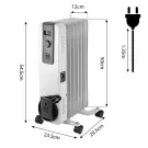 Radiator cu ulei, 7 elementi, 2 trepte, 900/1500 W