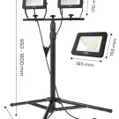 Spotlight dublu 2x50W SMD LED 9000lm pe suport 1.8m
