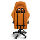 Scaun gaming din catifea cu suport pentru picioare, ergonomic, reglabil, cu cadru metalic – Portocaliu