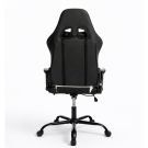 Scaun gaming ergonomic alb cu suport de picioare - design modern minimalist