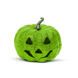 Decor Halloween LED RGB - Dovleac - verde - 11 cm