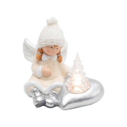 Figurina Ceramica cu LED - Ingeras