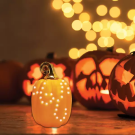 Figurina Ceramica cu LED - Dovleac