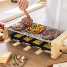 Gratar Electric Cecotec Cheese&Grill 8600 Wood AllStone Raclette 1200W