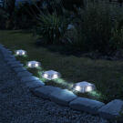 Lampa Solara LED cu Tarus / de Perete - Forma Patrata, Metal - Alb Rece - 10 x 10 x 2,5 (+11) cm