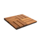 Pardoseala din Lemn - 12 lamele - 30 x 30 cm - Maro Deschis - 6 buc/pachet
