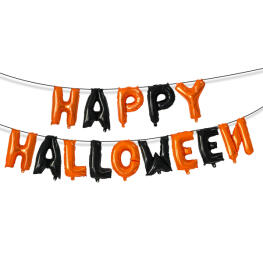 Set Baloane de Halloween - Inscriptia „Happy Halloween”