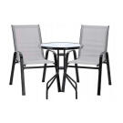 Set Mobilier de Gradina GardenLine - Masa + 2 Scaune - Gri