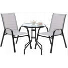 Set Mobilier de Gradina GardenLine - Masa + 2 Scaune - Gri