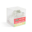 Sir de Lumini LED - Fulgi de Zapada - 2,3 m - 20 LED-uri - Alb Cald - 3 x AA